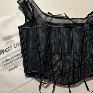 Black Perfect Corset Top- Size Small (S)